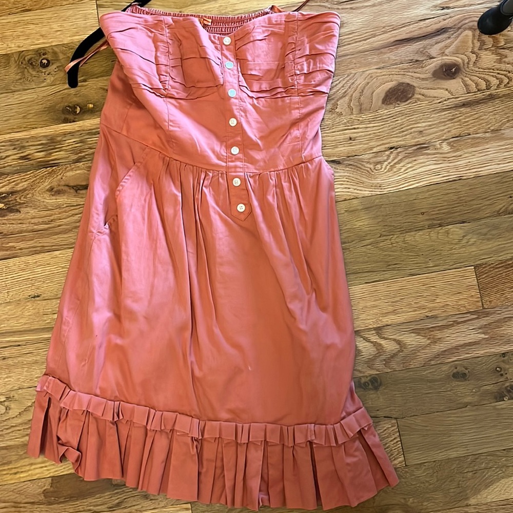 BCBG tangerine strapless dress